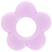 Colgante flor 21 mm en resina opaca - Violeta claro x1