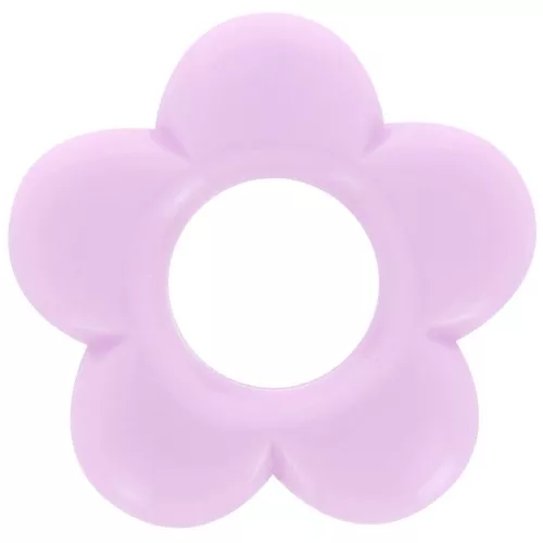 Colgante flor 21 mm en resina opaca - Violeta claro x1