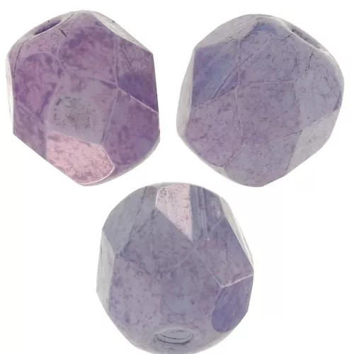 Facetadas 6 mm Opaque Luster Amethyst x25