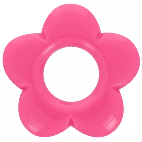 Colgante flor 21 mm en resina opaca - Rosa fucsia x1