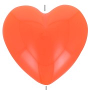 Cuenta corazón de resina opaca 26x27 mm - Naranja x1|raw }}