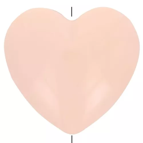 Cuenta corazón de resina opaca 26x27 mm - Peach x1