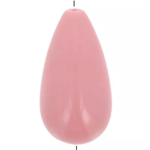 Cuenta de resina pera 26x14 mm - Rosa salmón x1