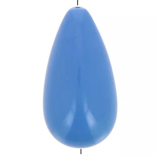 Cuenta de resina pera 26x14 mm - Azul x1