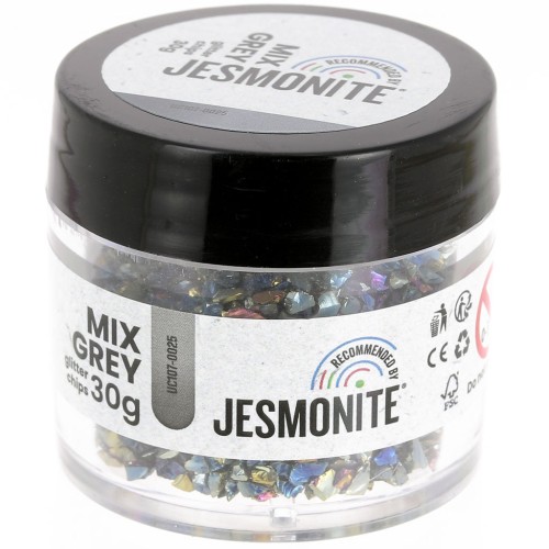 Crujientes de purpurina - Jesmonite - Mix Grey x30g