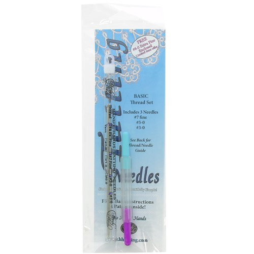 Surtido de 4 agujas Tatting 8, 7, 5-0, 3-0