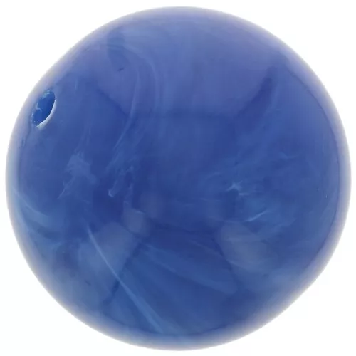 Cuentas de resina opaca 16 mm - Azul real jaspeado x4