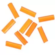 Cuentas de Rocalla Preciosa, tubos de 6,5 x 2 mm - Hyacinth, 20 g