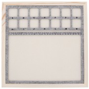 Alfombrilla para enfilar sobre base de madera 33x33 cm con 14 cuadrados - Gris - Beige x1