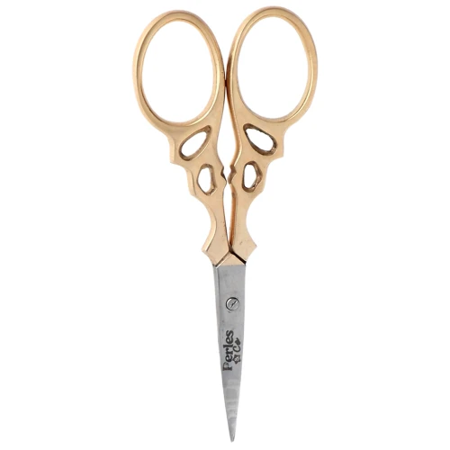 Tijeras bordado trabajado 9 cm de Perles&Co Doradox1