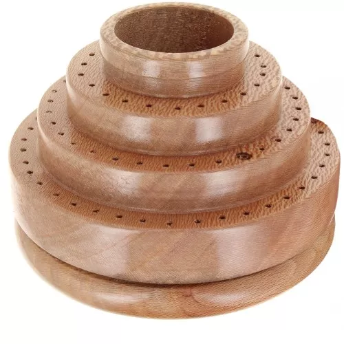 Soporte giratorio de madera para brocas, fresas y amoladoras con 96 ranuras x1