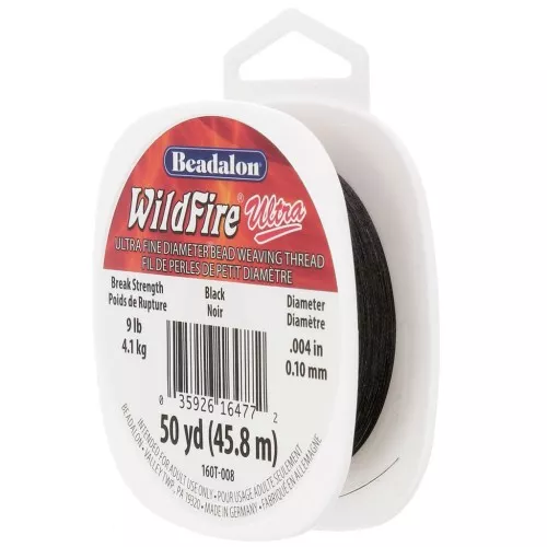 WildFire Ultra 0.10 mm Nylon Braided Cord - Negro x45.8m