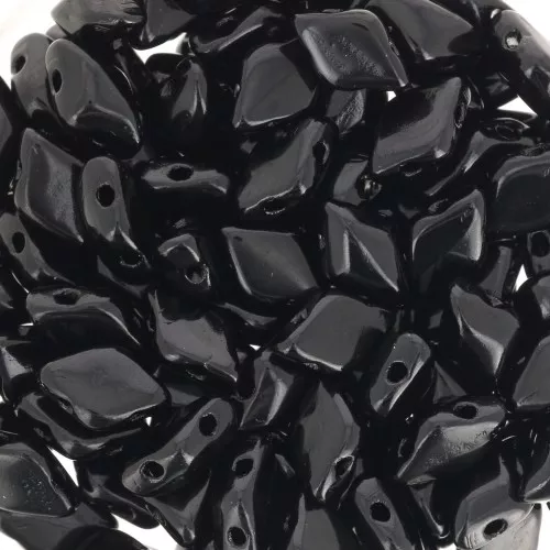 Cuentas de vidrio Gemduo 2 agujeros 8x5 mm - Jet x10g