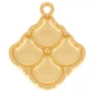 Cymbal - Charm para Ginko Duo perla 20x18 mm - Manalis - Dorado con oro fino x1