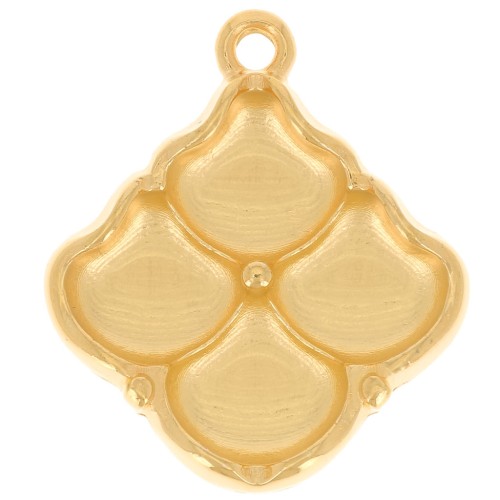 Cymbal - Charm para Ginko Duo perla 20x18 mm - Manalis - Dorado con oro fino x1