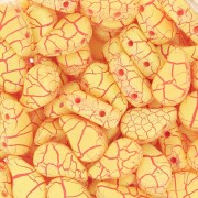 Cuentas de cristal Paisley Duo 9x5.5 mm - Ionic Yellow - Red x10g