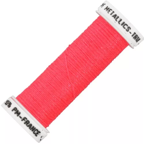 Hilo de bordar metalizado 4 - Au ver à soie - Rosa coral fluorescente (466F) x10m