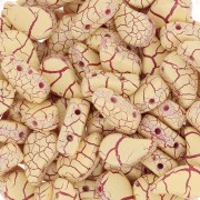 Cuentas de cristal Paisley Duo 9x5.5 mm - Ionic Yellow - Dark Red x10g|raw }}