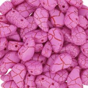 Cuentas de cristal Paisley Duo 9x5.5 mm - Ionic Pink - Red x10g|raw }}