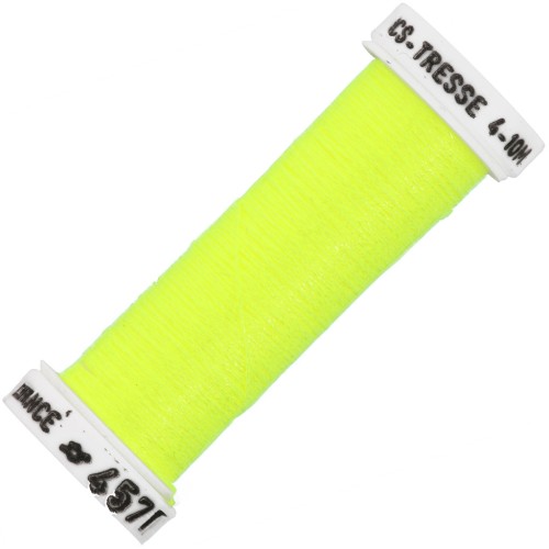 Hilo de bordar trenzado metalizado 4 - Au ver à soie - Bordado - Amarillo fluorescente 457F x10m