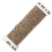 Hilo de bordar metálico trenzado 4 gusanos de seda para bordado dorado iridiscente (447) x10m|raw }}