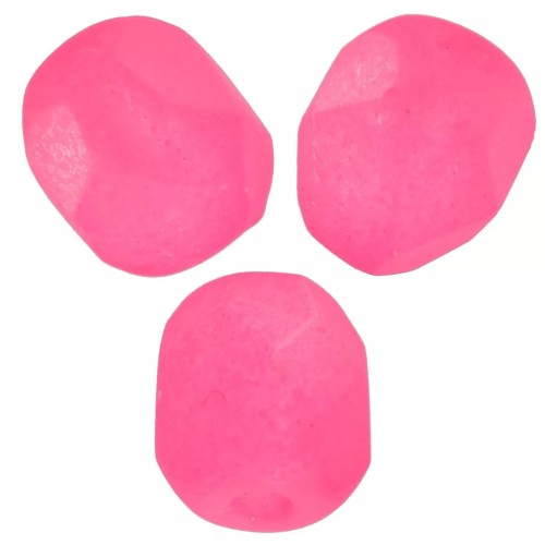Facetas 6 mm - Pink Neon Mat x25