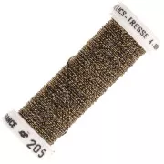 Hilo de bordar metálico trenzado 4 Au ver à soi para bordar - Marrón dorado (205) x10m