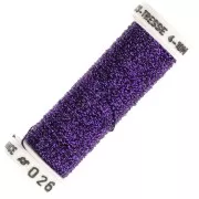 Hilo de bordar metálico trenzado 4 Au ver à soi - Bordado - Morado oscuro (026) x10m
