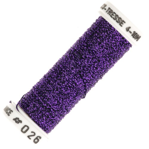 Hilo de bordar metálico trenzado 4 Au ver à soi - Bordado - Morado oscuro (026) x10m