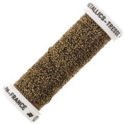 Hilo de bordar metálico trenzado 4 Au ver à soie - Antique Gold (004) x10m|raw }}