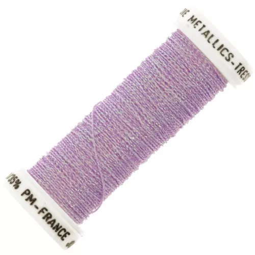 Hilo de bordar metálico trenzado 4 Au ver à soi - Bordado - Morado claro (048) x10m