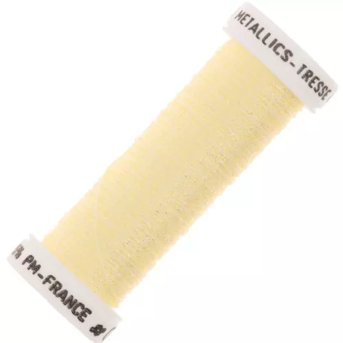 Hilo de bordar metálico trenzado 4 Silkworm - Bordado - Amarillo paja (091) x10m