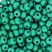 Cuentas de Rocalla Preciosa 6/0, 4 mm - Verde oscuro opaco, 20 g