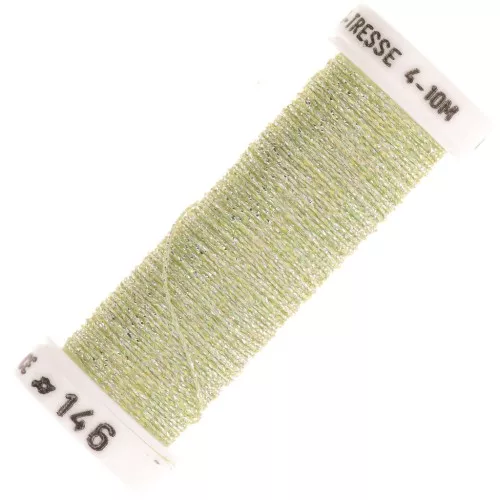 Hilo de bordar metálico trenzado 4 Silkworm - Bordado - Dorado claro (146) x10m
