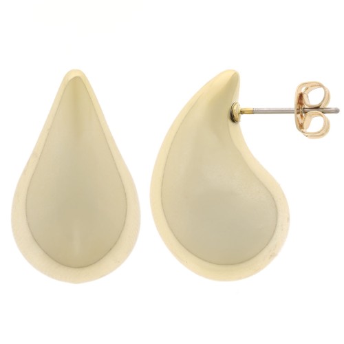 Pendientes gota acrílica 24.5x15 mm - Dorado x2