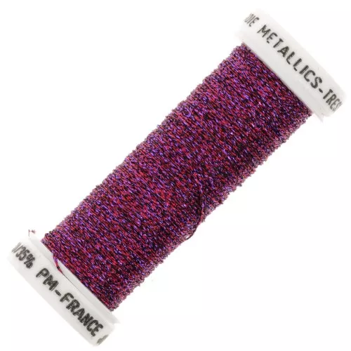 Hilo de bordar metalizado trenzado 4 Silkworm - Bordado - Rojo Violeta (326) x10m