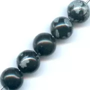 Cuentas Obsidiana moteada  8 mm x10