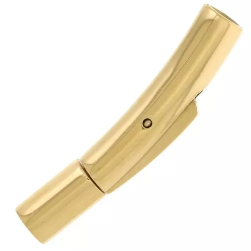 Cierre 30x5 mm para cordón de 3 mm - Acero inoxidable dorado 316L x1