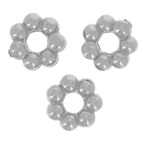 Arandelas flor perla 5 mm - acero inoxidable 304L x10