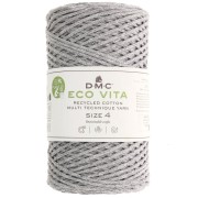 Bobina de cordón de algodón reciclado DMC 3 mm - Eco Vita 4 - Gris perla x 200m