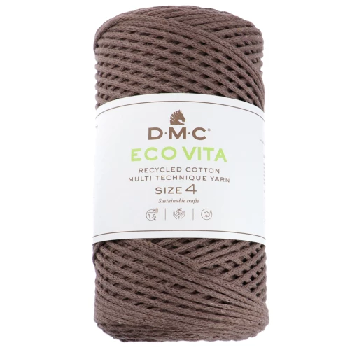 Bobina de cordón de algodón reciclado DMC 3 mm - Eco Vita 4 - Castaño x 200m