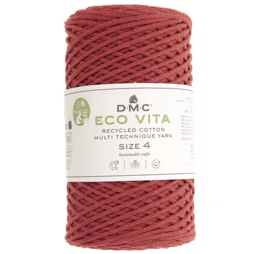 Bobina de cordón de algodón reciclado DMC 3 mm - Eco Vita 4 - Óxido x 200m