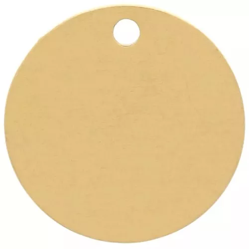 Dijes de medalla para grabar 12 mm - Acero inoxidable 304L Dorado x4
