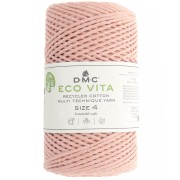 Bobina de cordón de algodón reciclado DMC 3 mm - Eco Vita 4 - Rosa salmón x 200m|raw }}