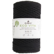 Bobina de cordón de algodón reciclado DMC 3 mm - Eco Vita 4 - Negro x 200m|raw }}