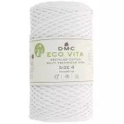 Blanco - Bobina de cordón de algodón reciclado DMC 3 mm - Eco Vita 4 - Blanco x 200m Bobina de cordón de algodón reciclado DMC 3 mm - Eco Vita 4 - Blanco x 200m