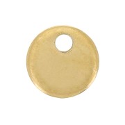 Dijes de medalla para grabar 4 mm - Acero inoxidable 304L Dorado x10
