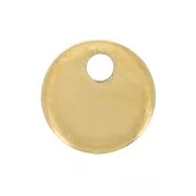 Dijes de medalla para grabar 4 mm - Acero inoxidable 304L Dorado x10