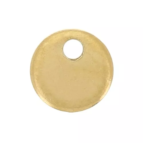 Dijes de medalla para grabar 4 mm - Acero inoxidable 304L Dorado x10