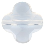 Treból facetado 12 mm White Opal x1